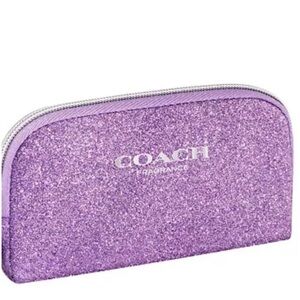 Coach Purple Glitter mini cosmetic pouch / bag